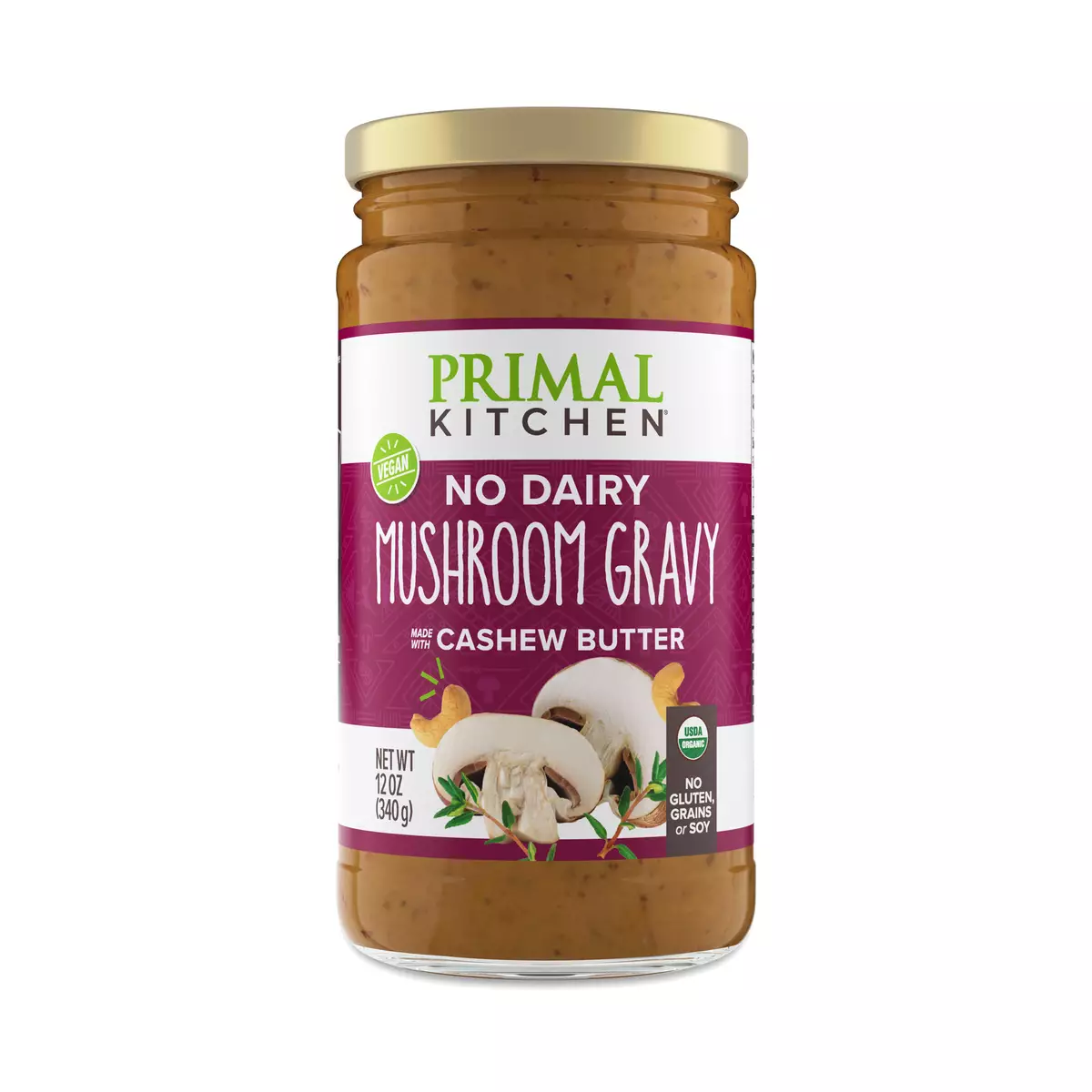 Mushroom Gravy Made With Cashew Butter