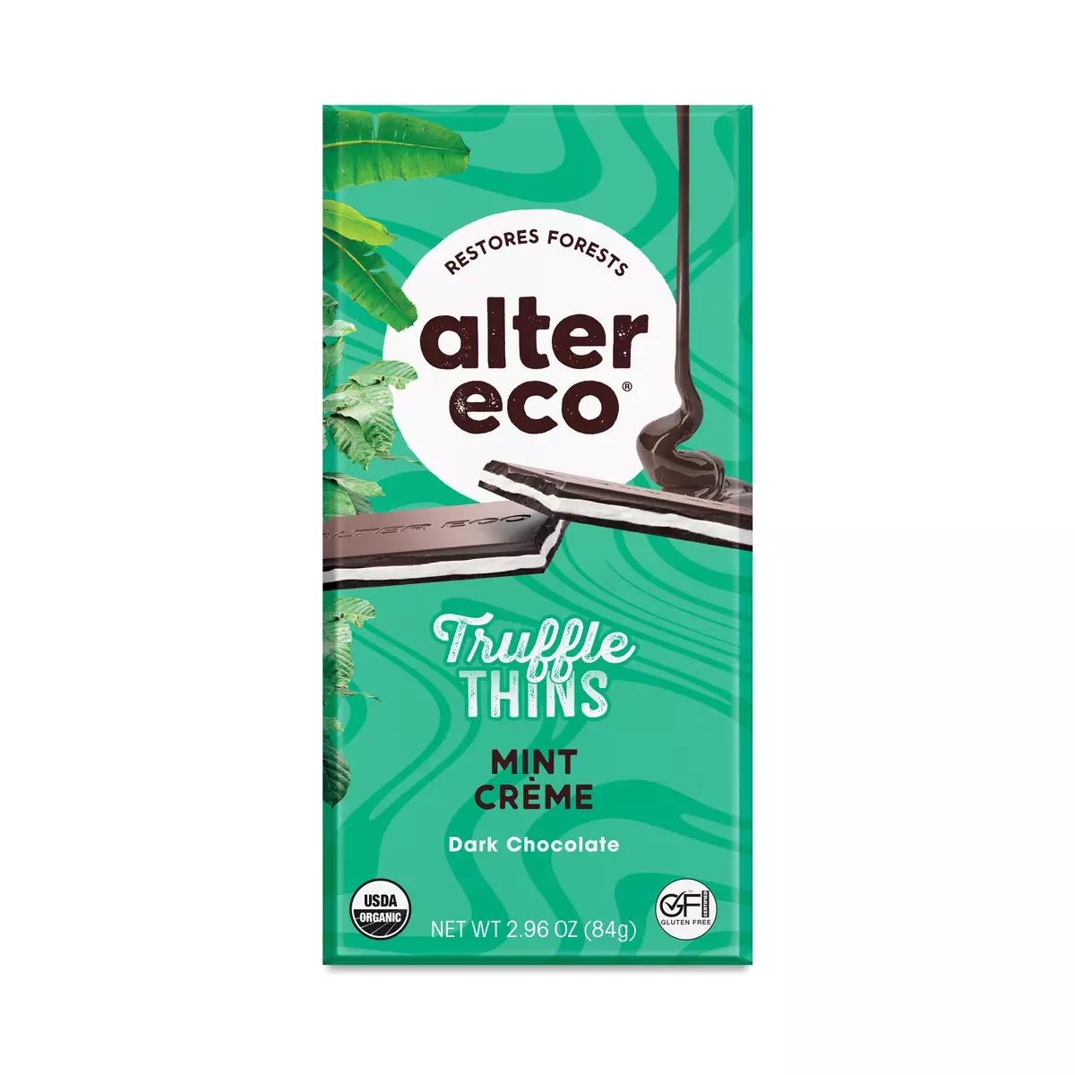 Chocolate Truffle Thins Bar, Mint Crème