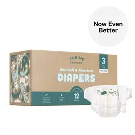  Thrive Market Value Size Ultra Soft & Absorbent Diapers, Size 3