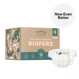  Thrive Market Value Size Ultra Soft & Absorbent Diapers, Size 6