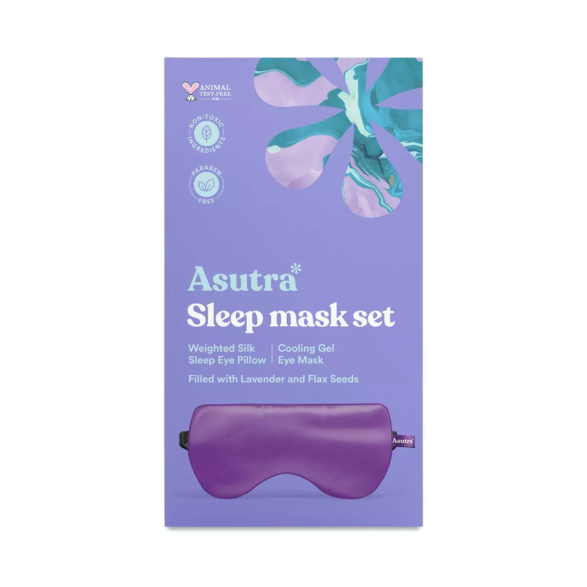 Weighted Sleep Mask Set, Purple