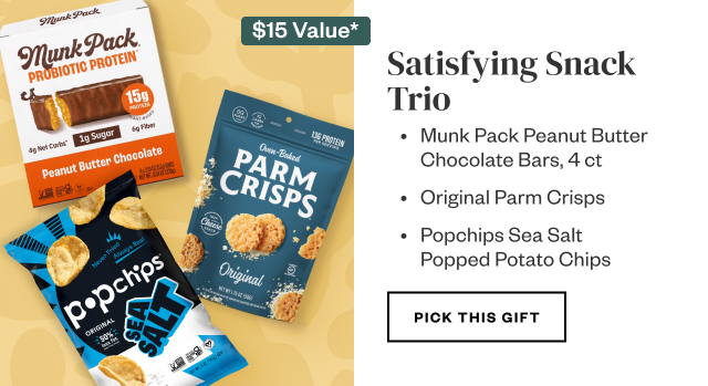 Satisfying Snack Trio. Pick this gift.