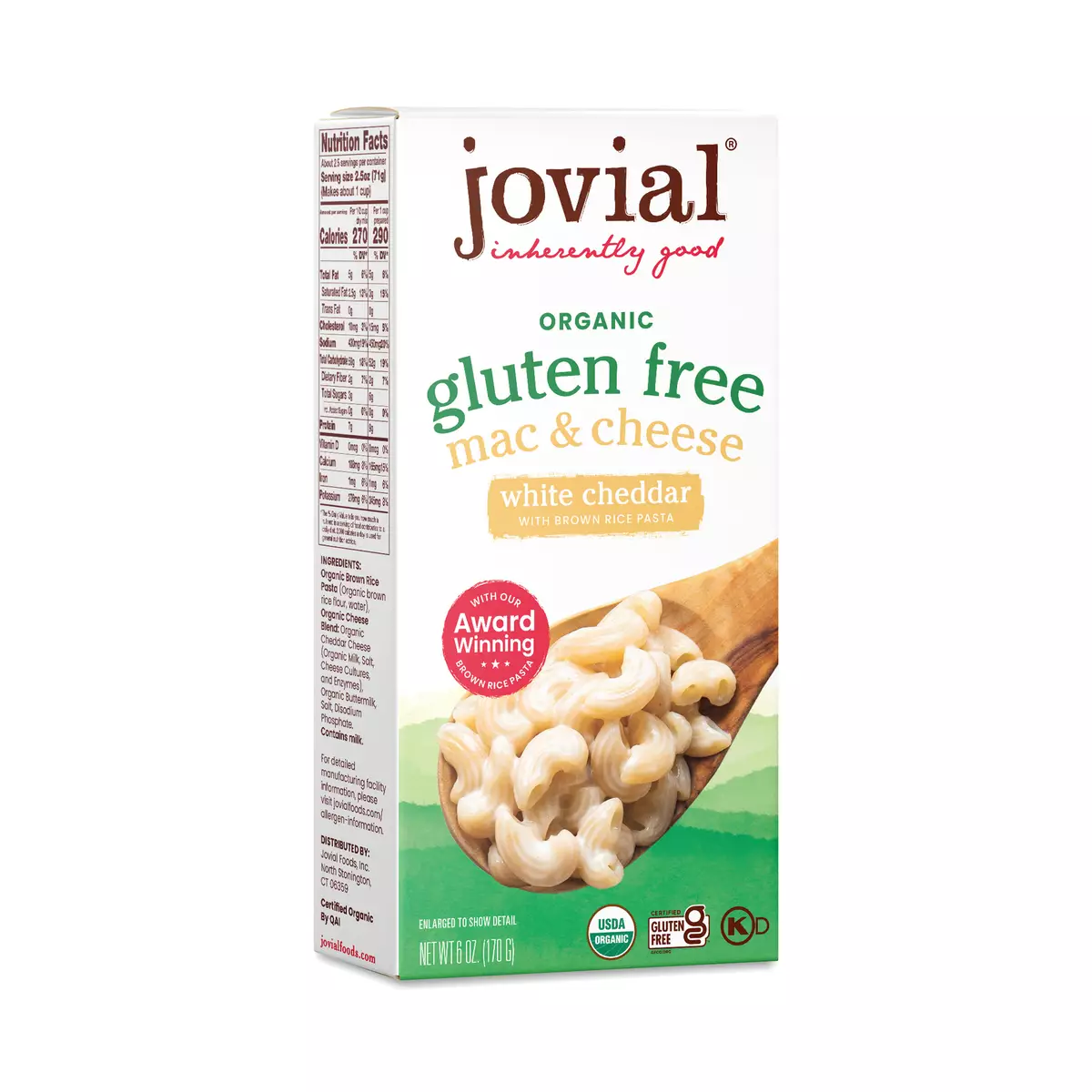 Gluten Free Mac & Cheese, White Cheddar