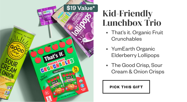 Kid Friendly Lunch Box Trio. Pick this gift.