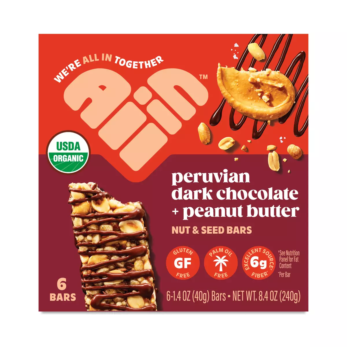 Nut & Seed Bars, Peruvian Dark Chocolate & Peanut Butter
