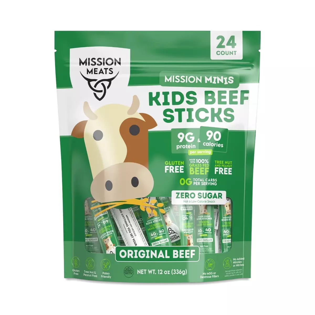 Kids Grass-Fed Beef Sticks, Tasty Original