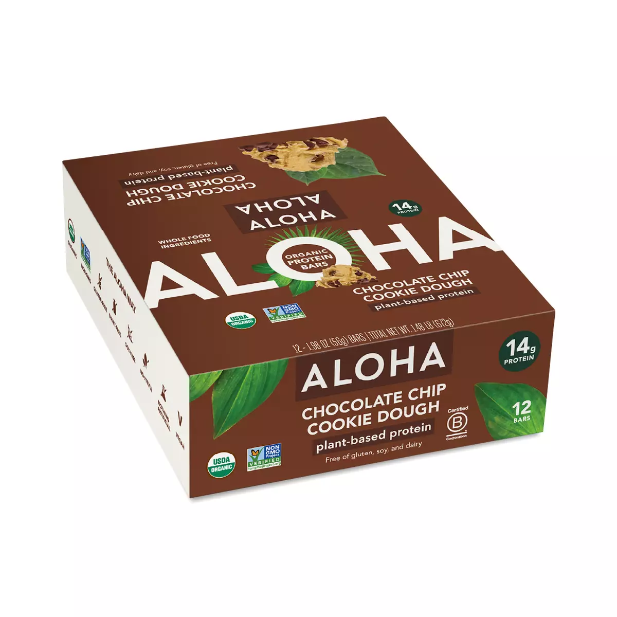 Aloha Protein Bar, Chocolate Chip Cookie Dough