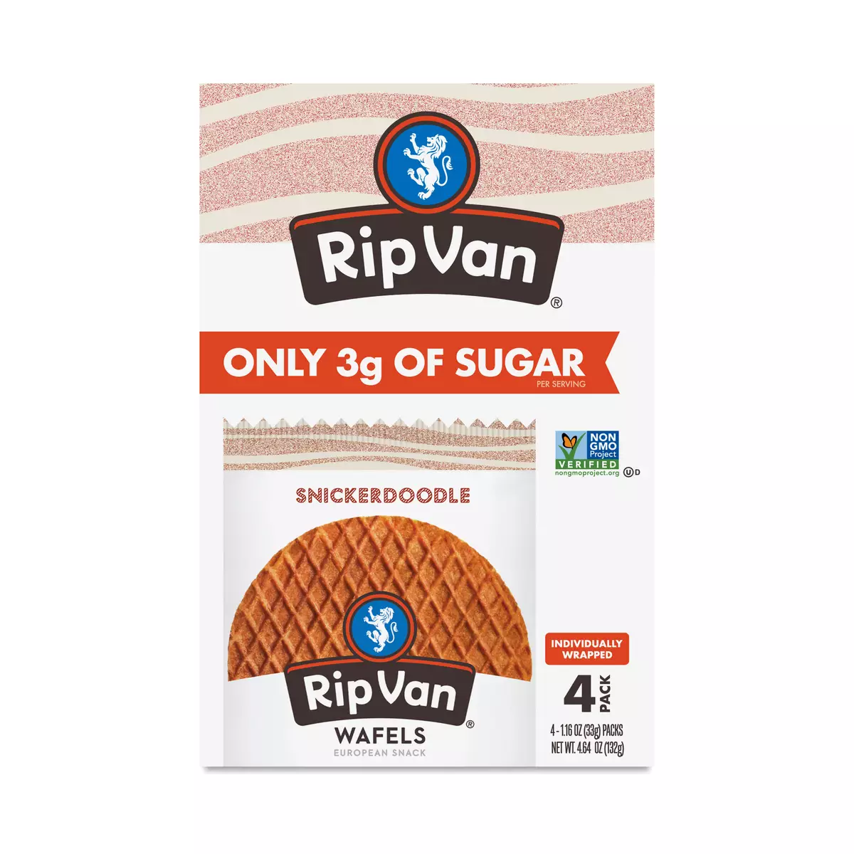 Rip Van Wafels, Snickerdoodle, Snack Pack