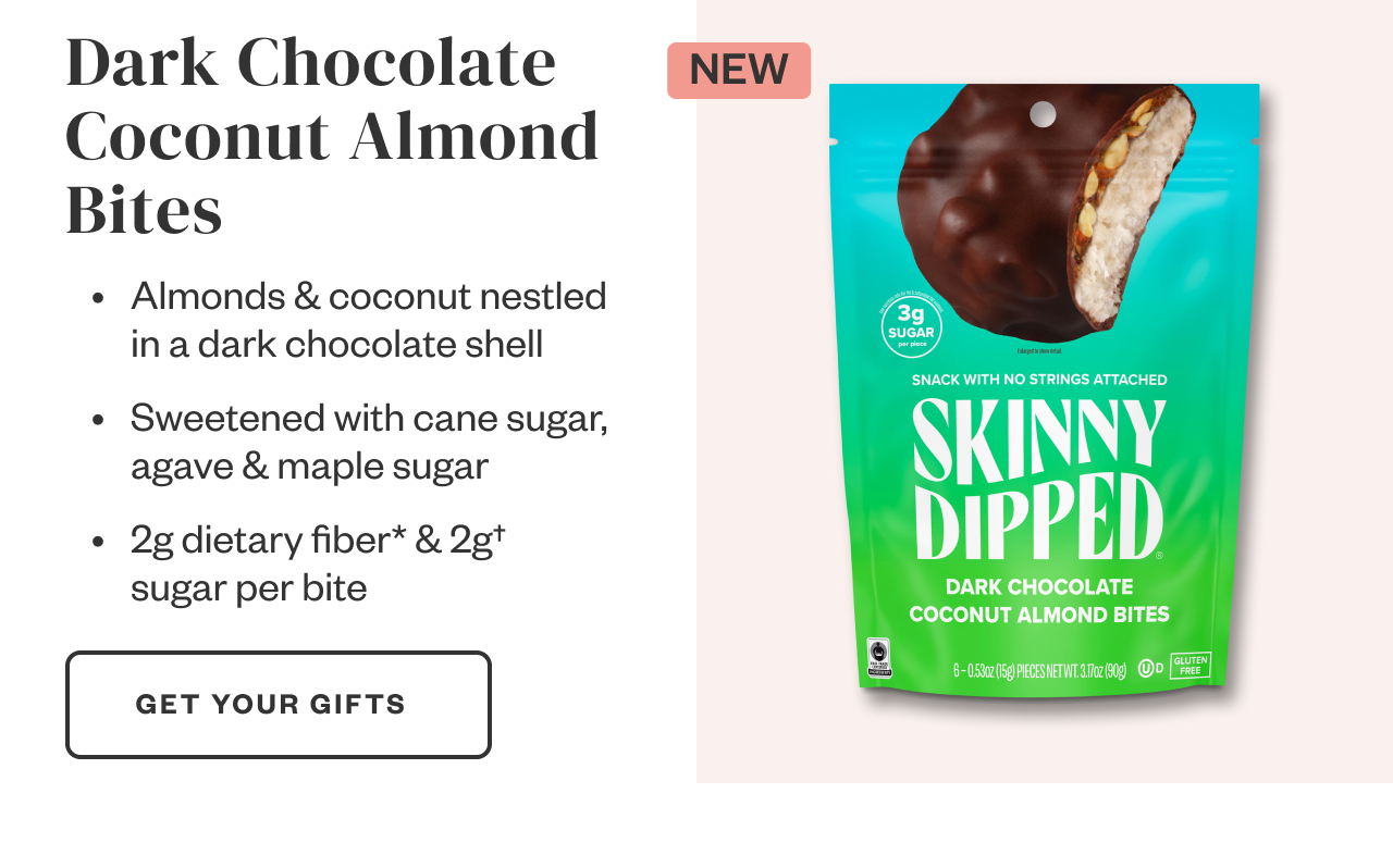 Dark Chocolate Coconut Almond Bites. Get Your Gifts.
