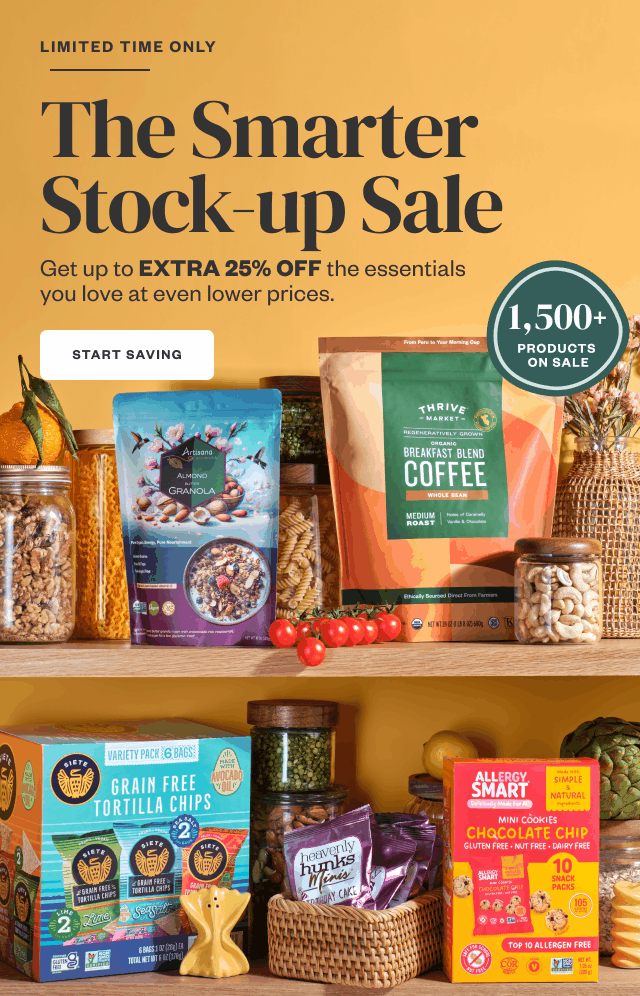 Limited Time Only: The Smarter Stock-Up Sale. Start Saving.