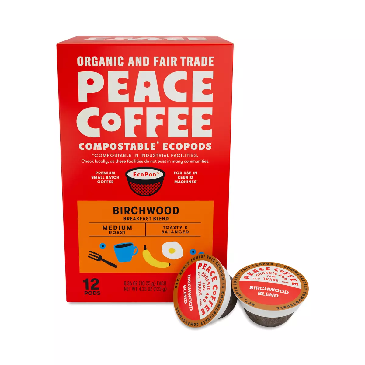 Coffee Pods, Birchwood Breakfast Medium Roast