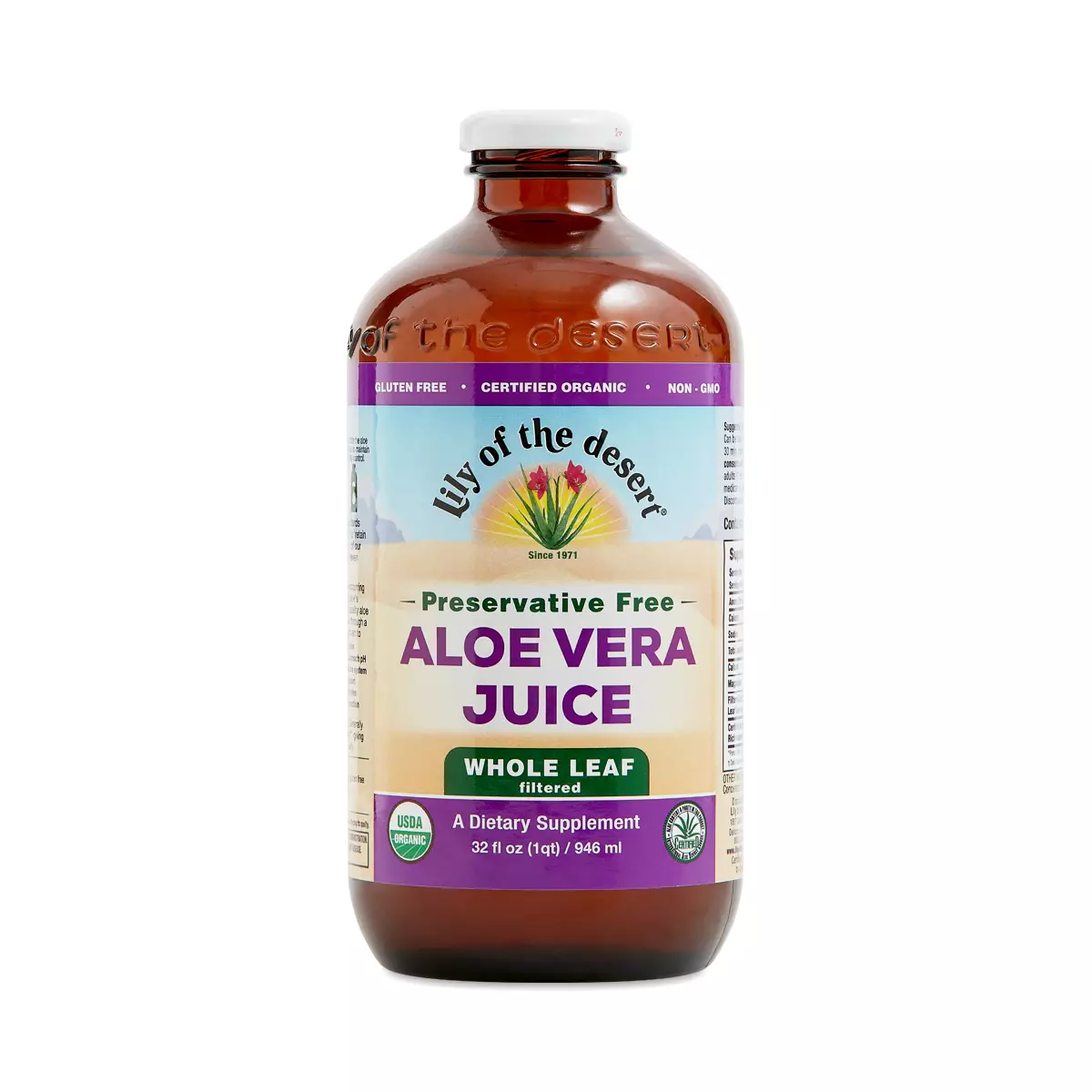 Preservative Free Aloe Vera Juice, Whole Leaf