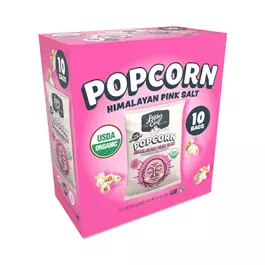  LesserEvil Organic Popcorn, Himalayan Pink Salt, Snack Packs, Value Size