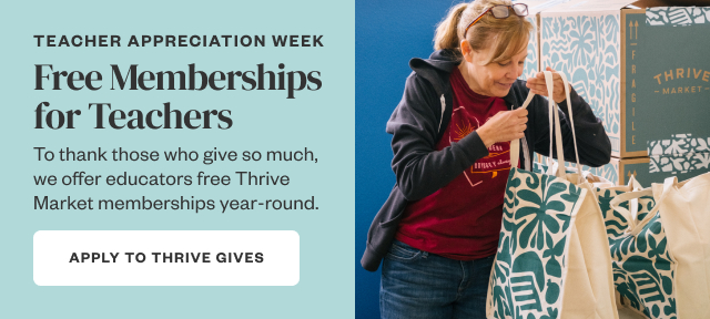 Free Memberships for Teachers. Apply to Thrive Gives.