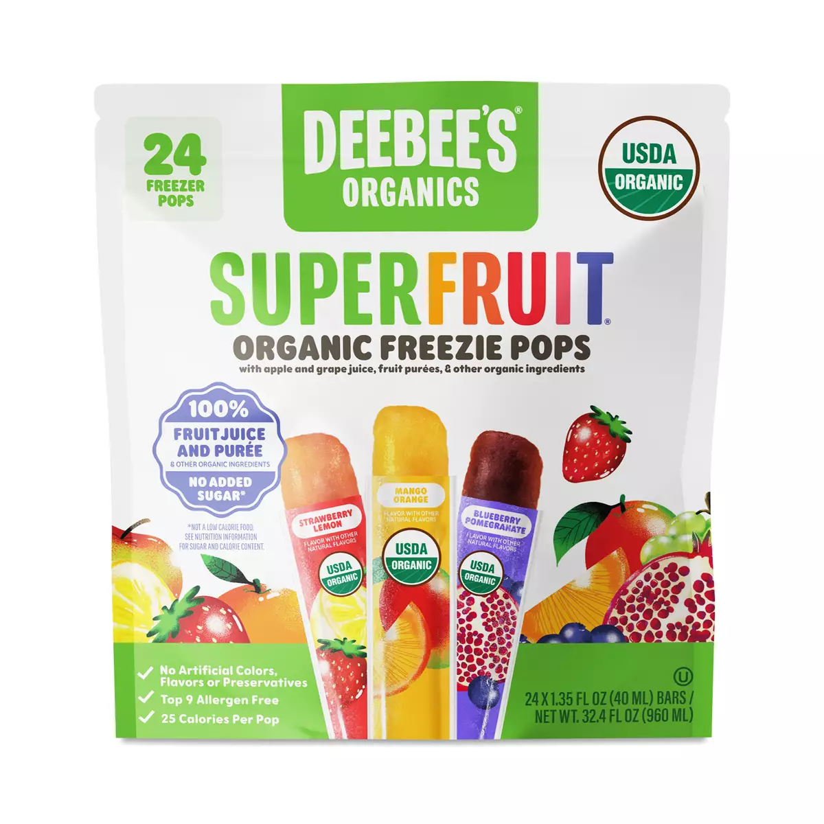 Superfruit Freezie Pops, Tropical