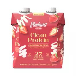  Elmhurst Clean Protein Plant-Based Shake, Strawberries & Cream