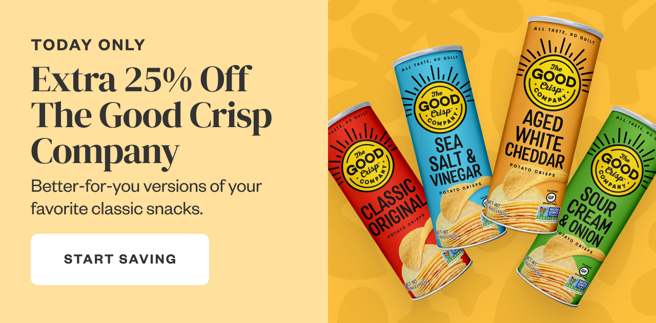 Today Only: Extra 25% Off The Good Crisp Company. Start Saving.