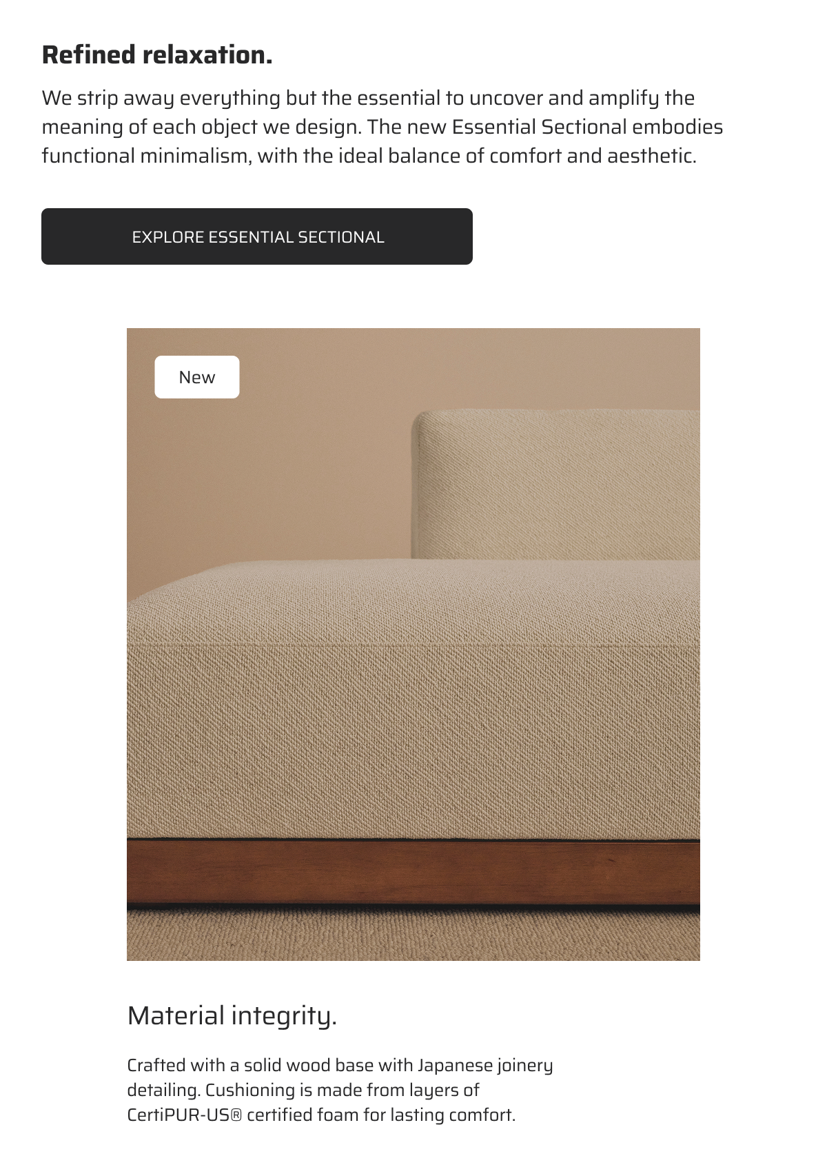 Explore Essential Sectional
