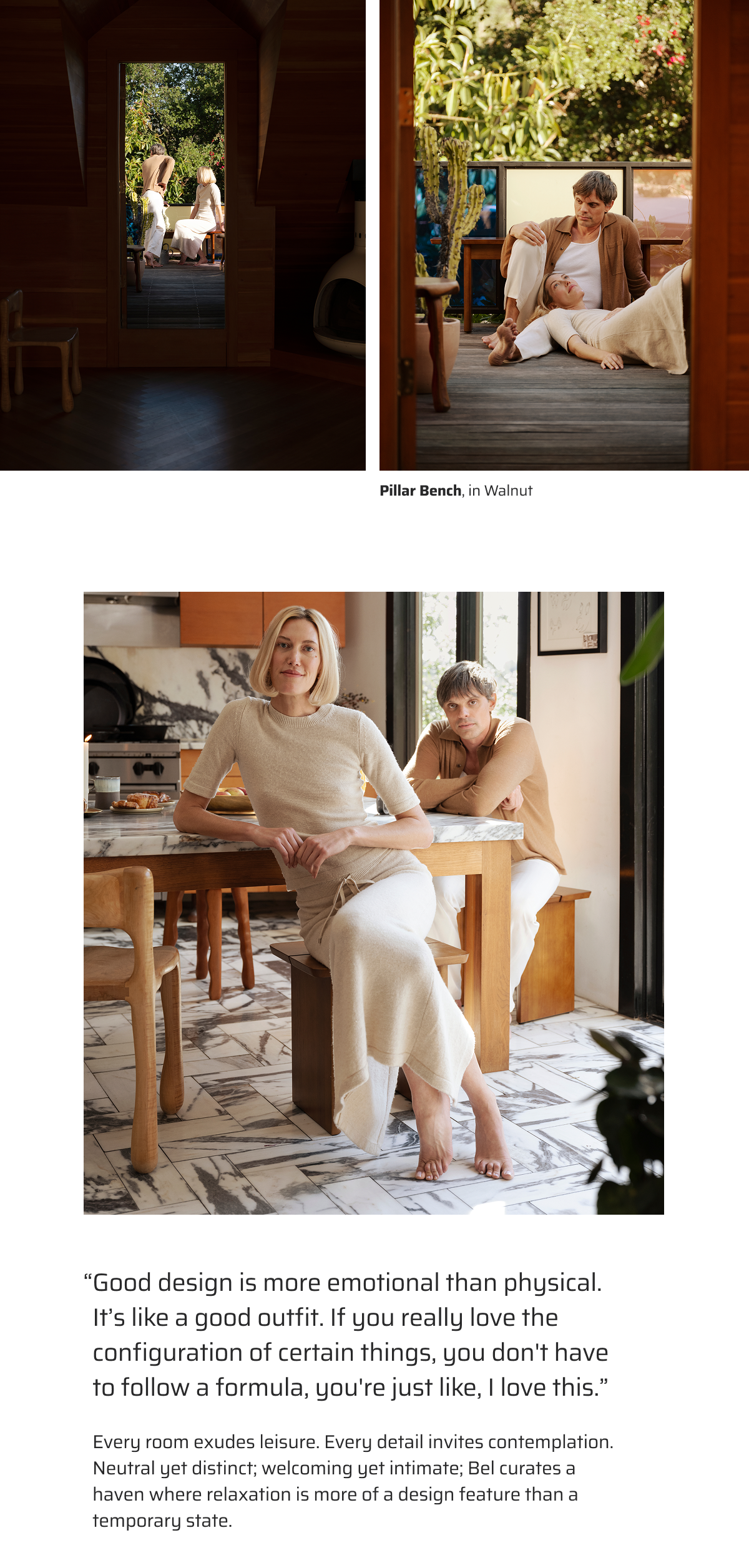 "Good design is more emotional than physical"