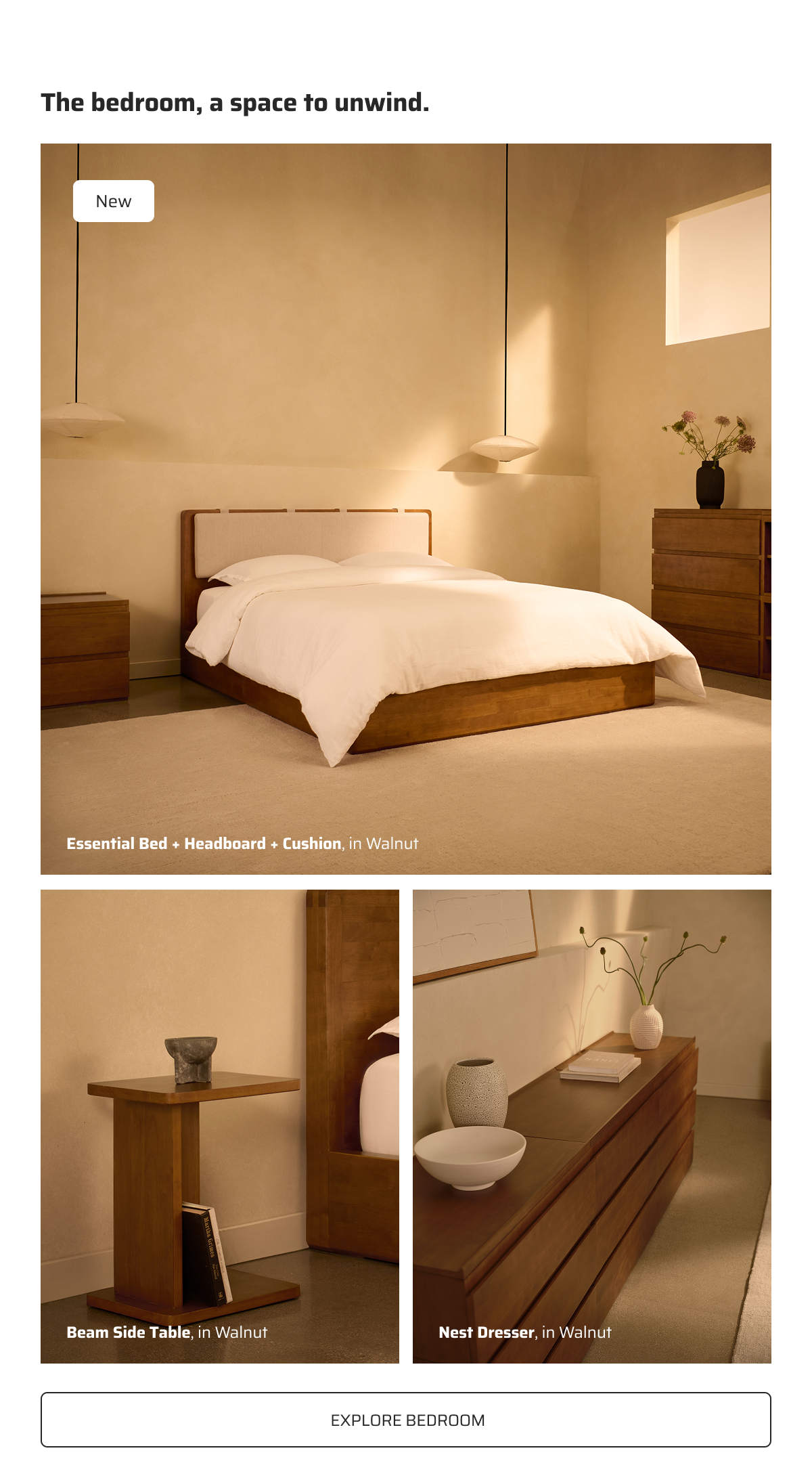 The bedroom, a space to unwind. Explore bedroom