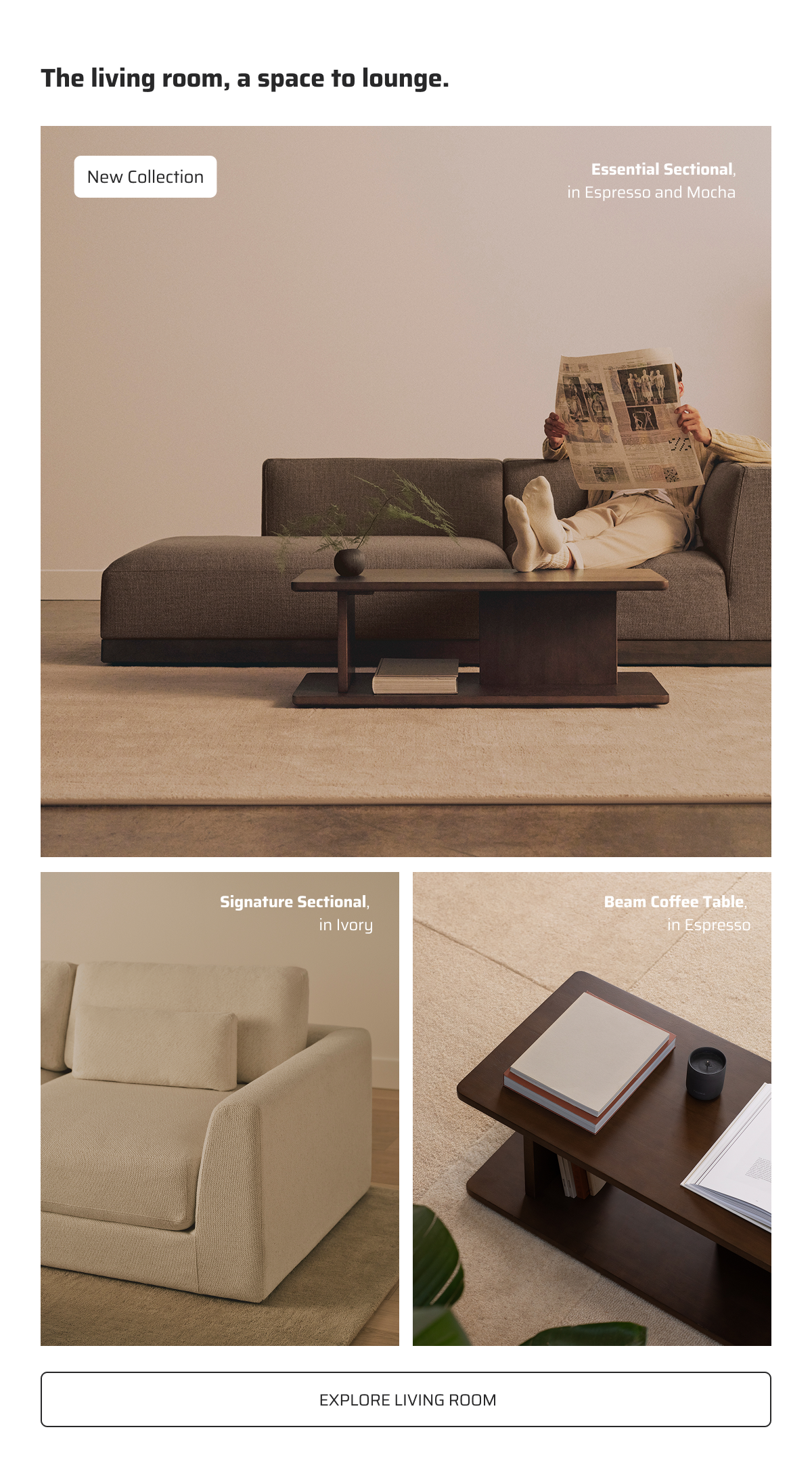 The living room, a space to lounge.