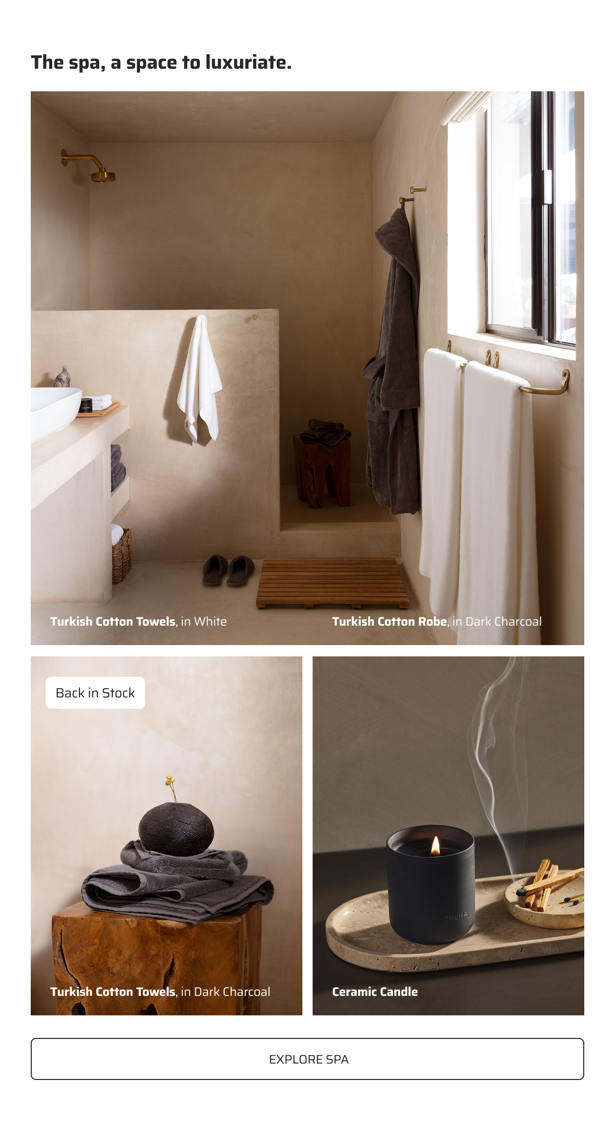 The spa, a space to luxuriate.