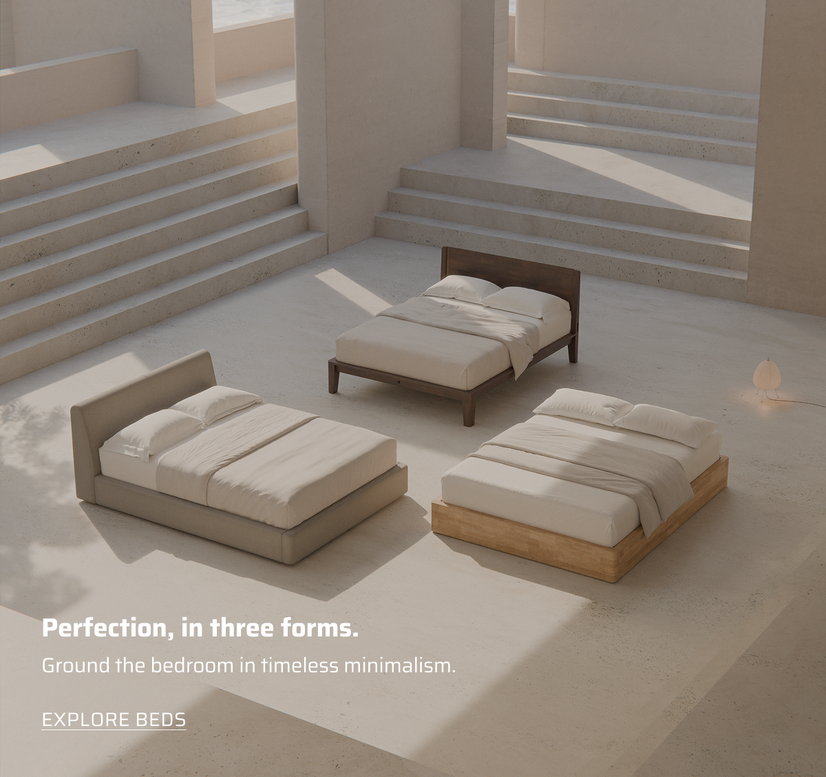 Perfection in three forms. Explore beds.