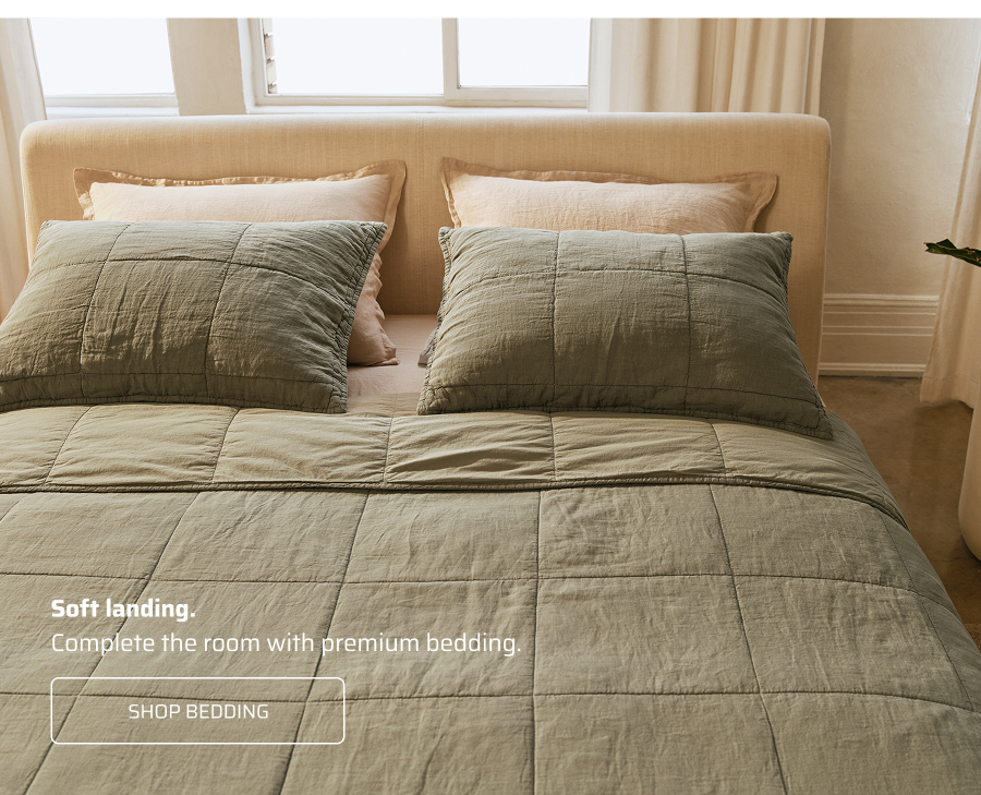 Sof landing. Shop bedding.