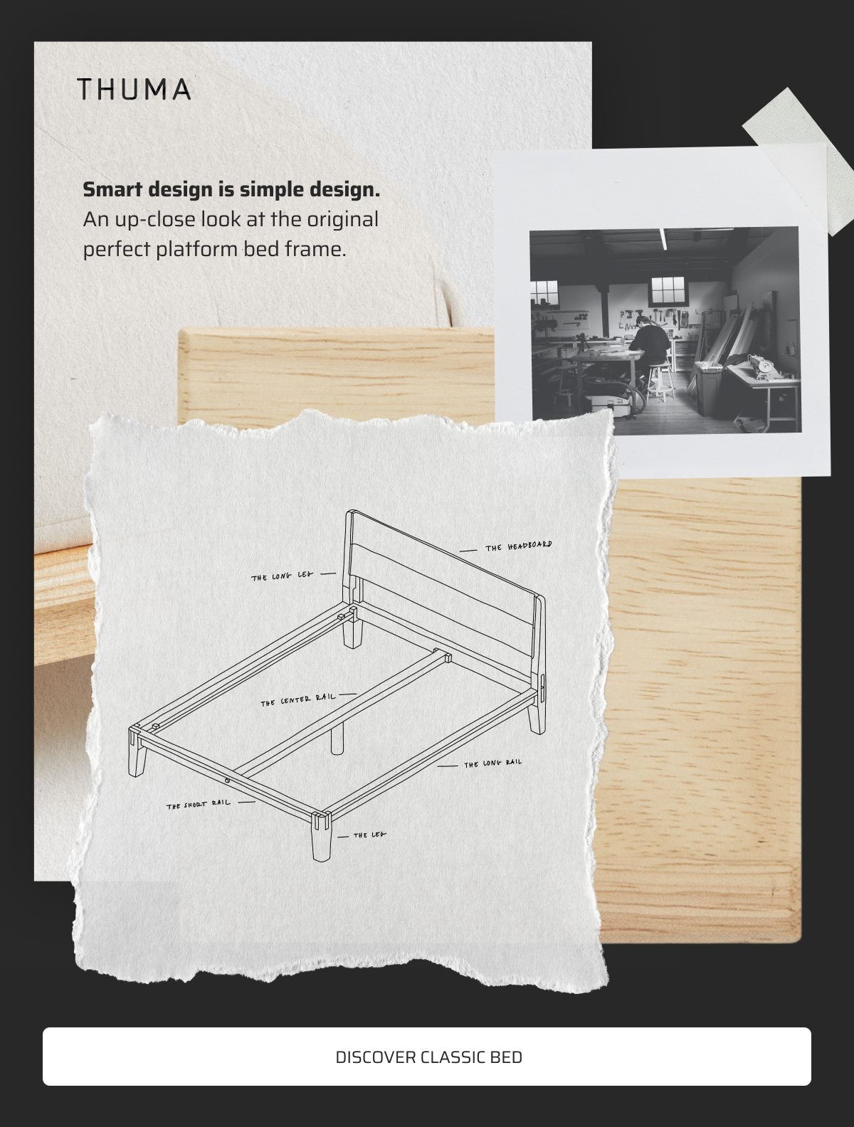 Smart design is simple design. Discover Classic Bed.