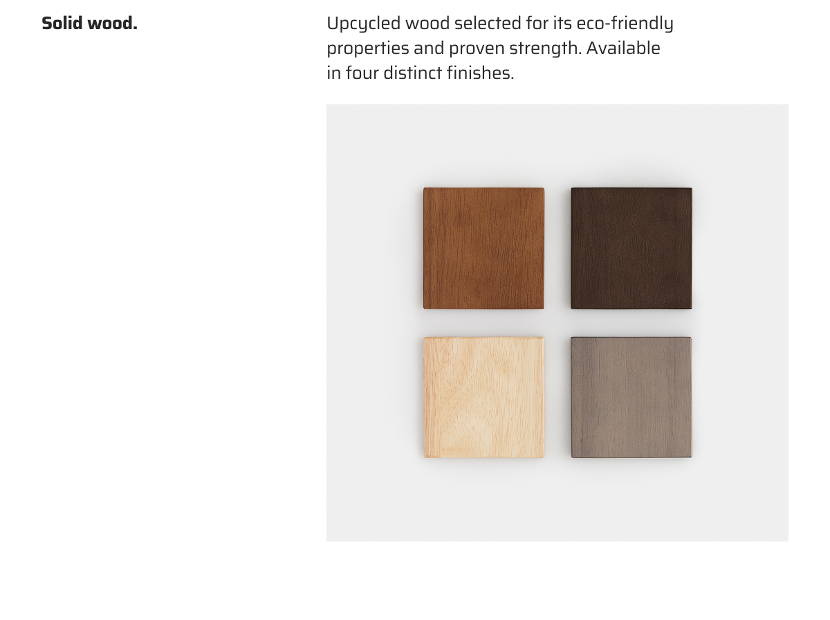 Solid wood.