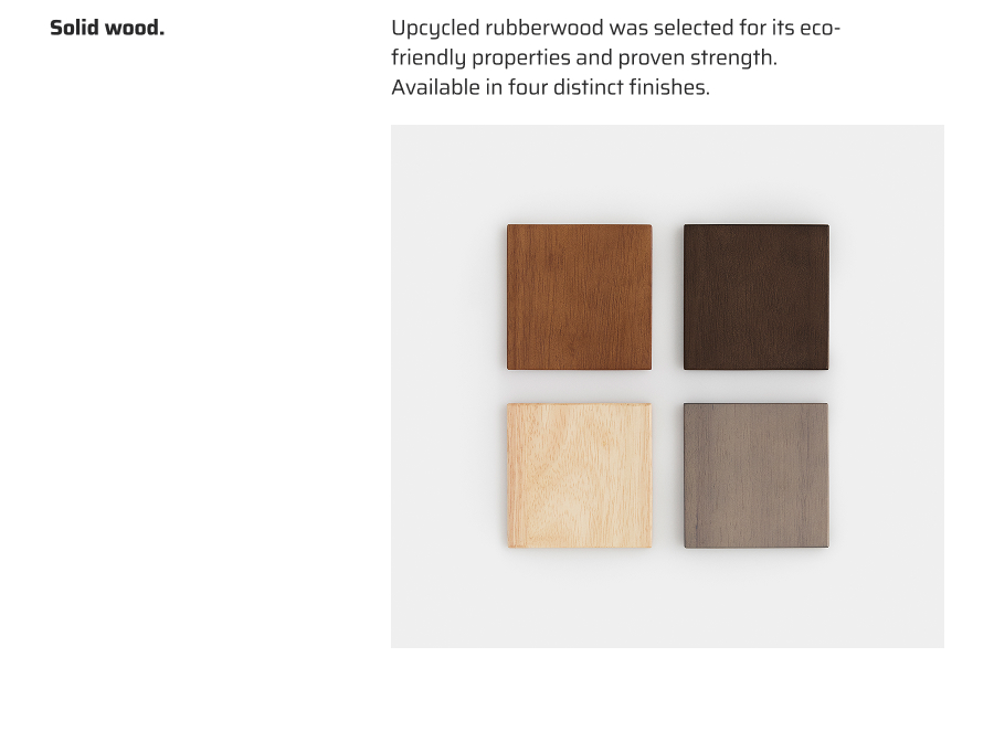 Solid wood.