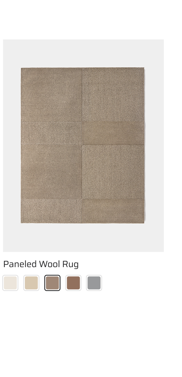 Paneled Wool Rug.