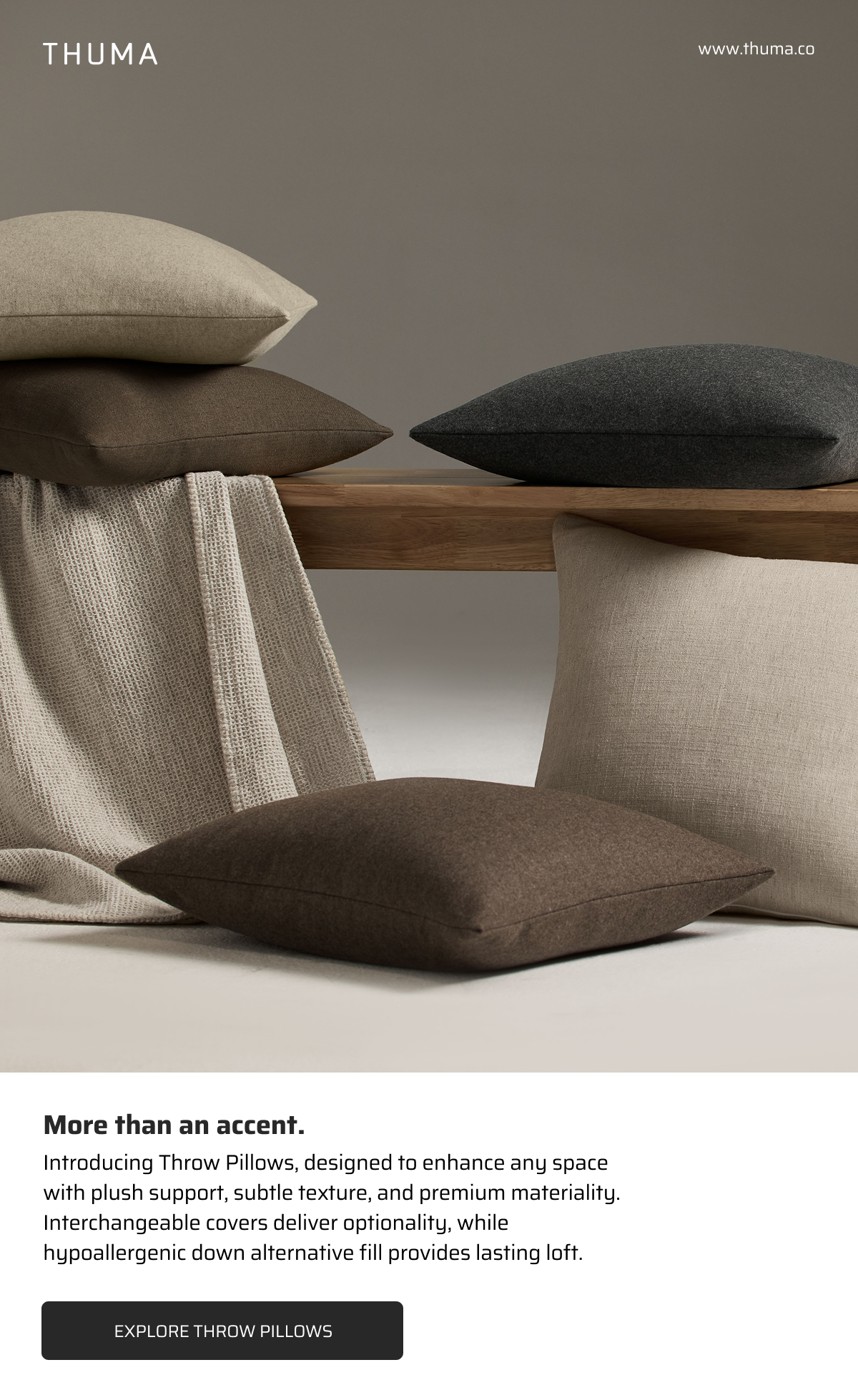More than an accent. Explore throw pillows.