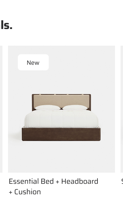 Essential Bed + Headboard + Cushion