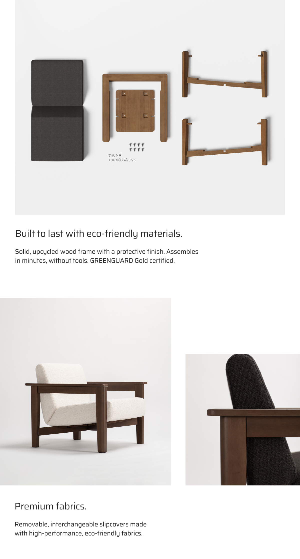 Built to last with eco-friendly materials.