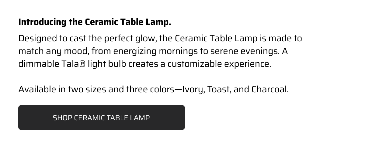 Introducing the Ceramic Table Lamp.