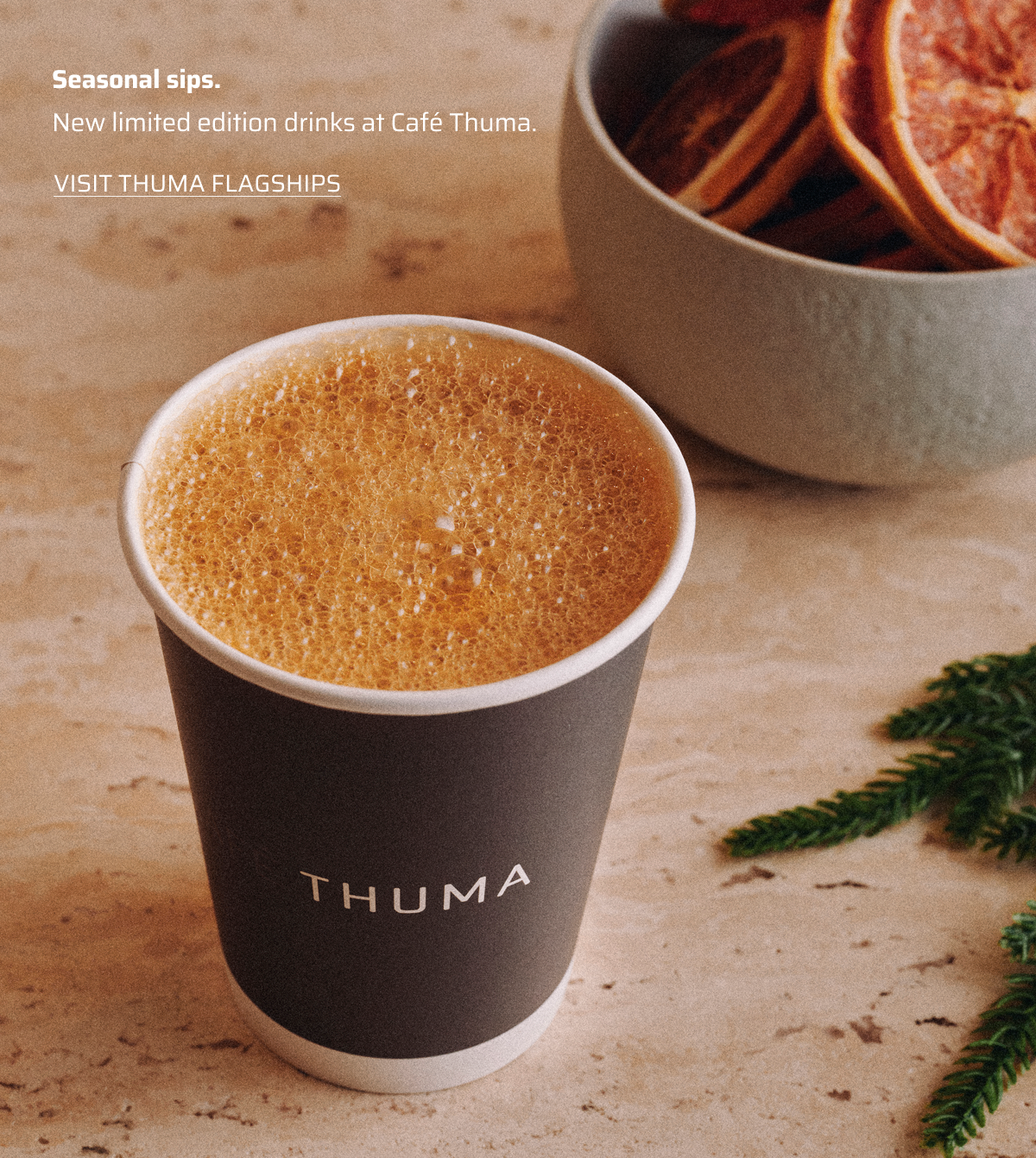 Seasonal sips. New limited edition drinks at Cafe Thuma.