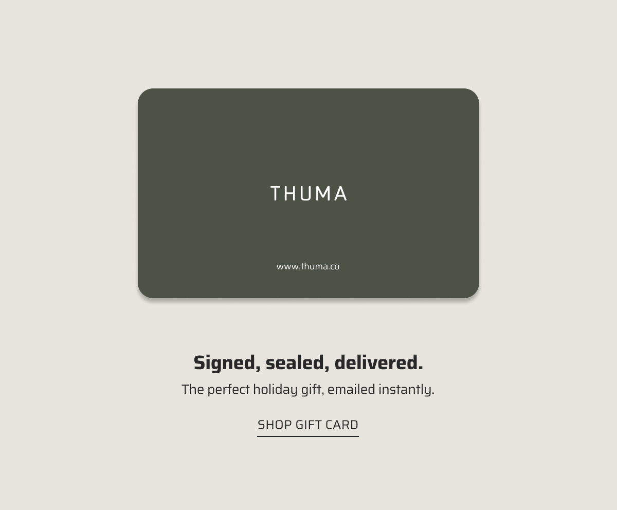 Signed, sealed, delivered. Shop gift card.