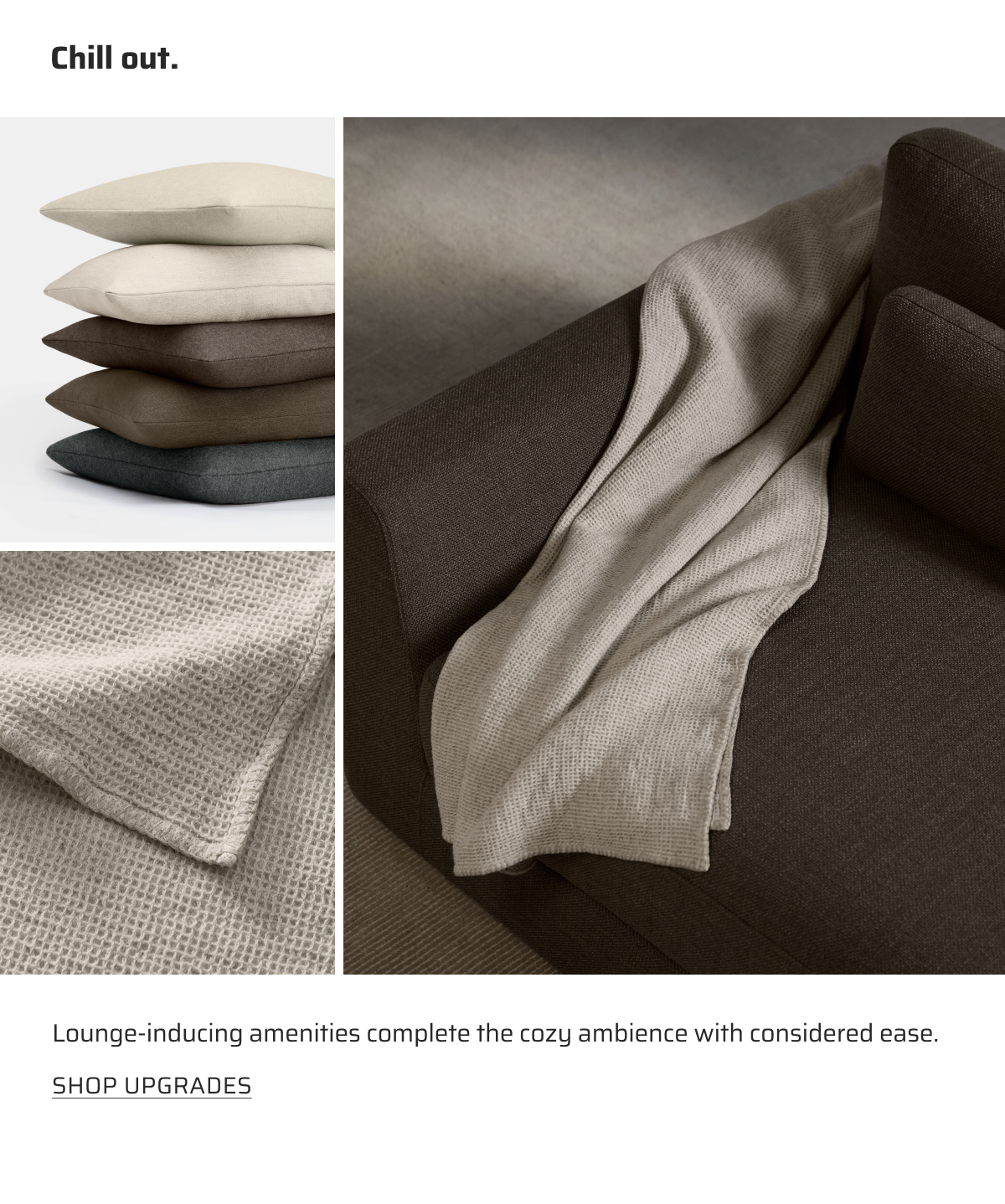 Chill out. Shop upgrades.