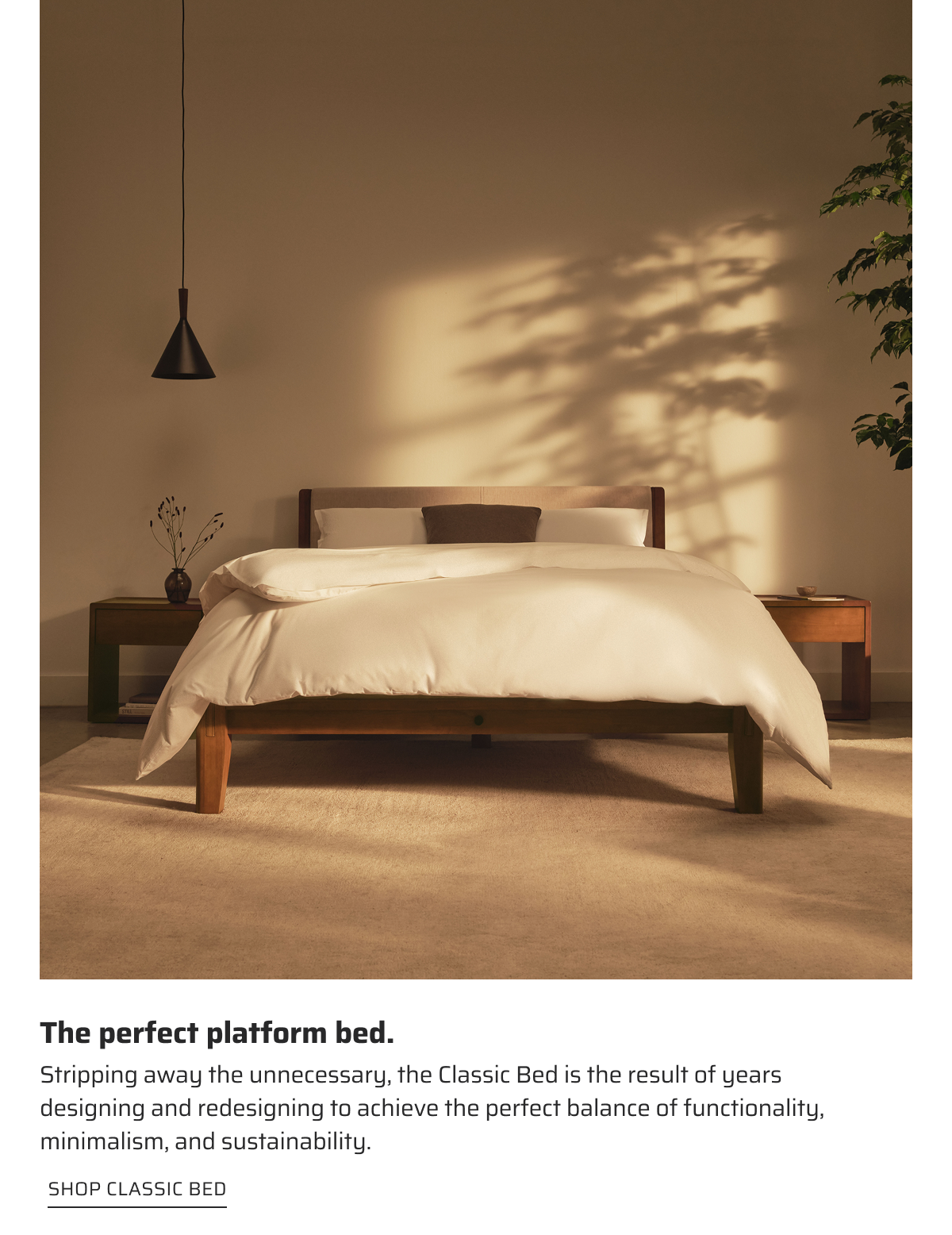 The perfect platform bed. Shop Classic Bed.