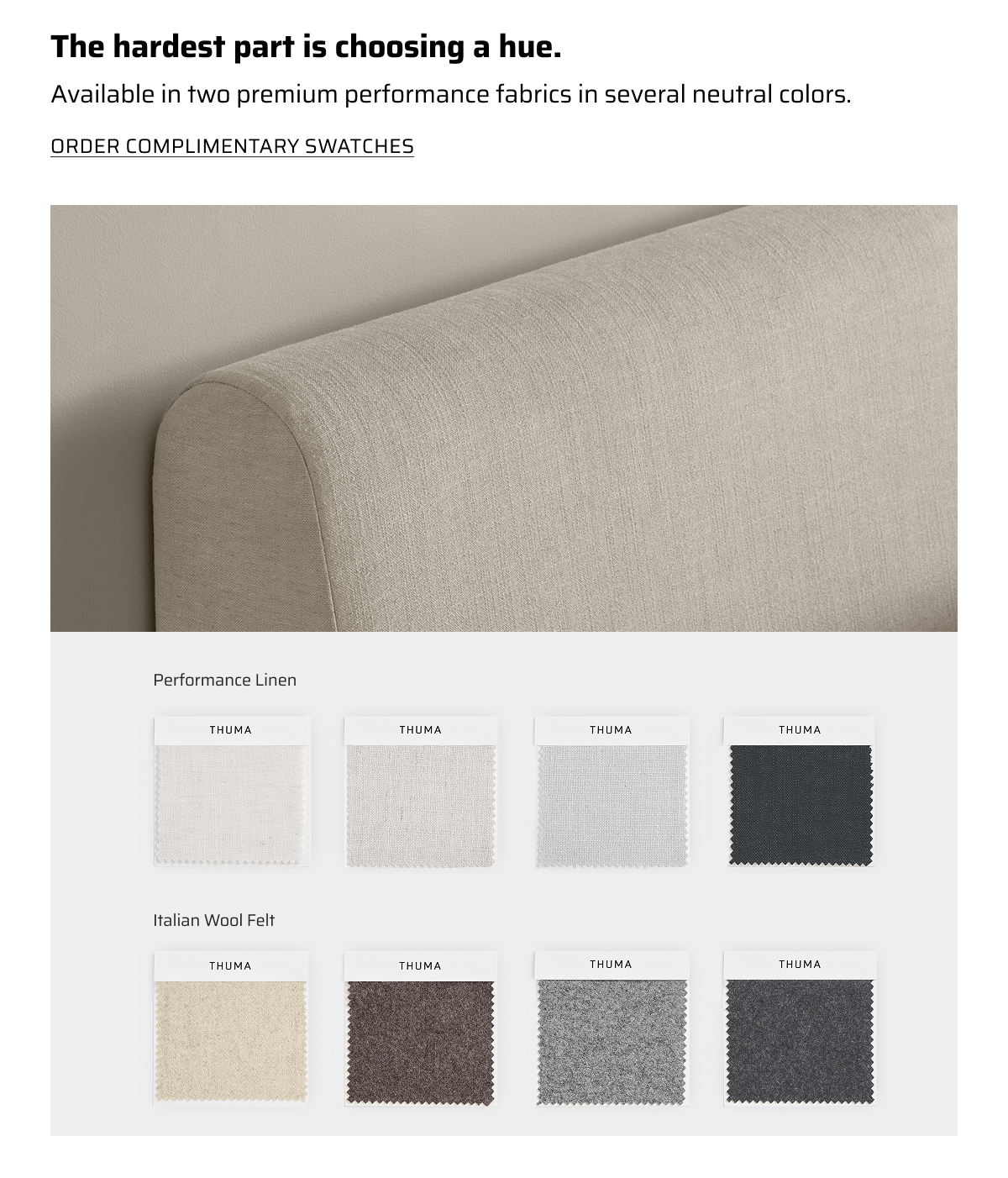The hardest part is choosing a hue. Order complimentary swatches.