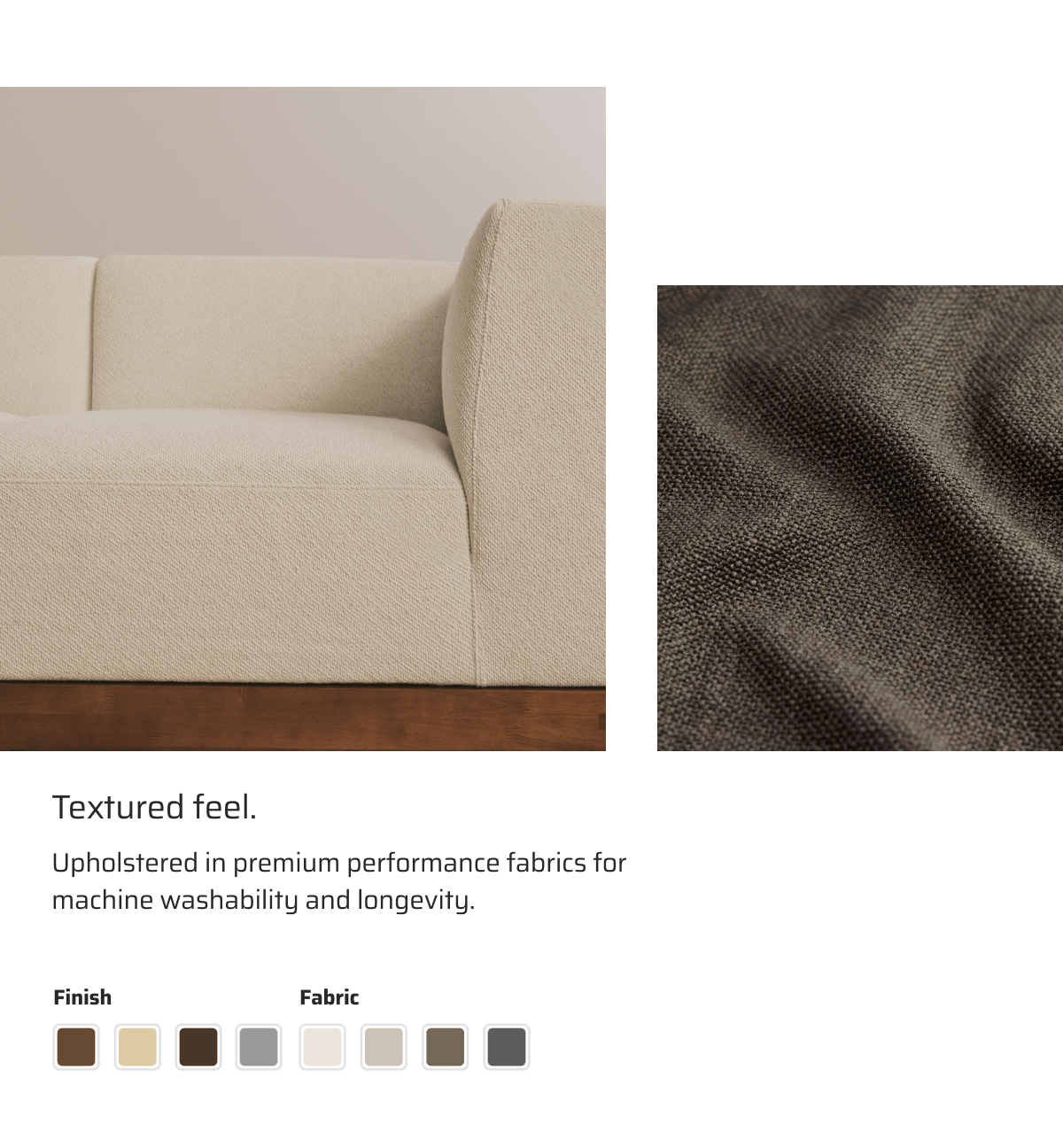Textured feel.
