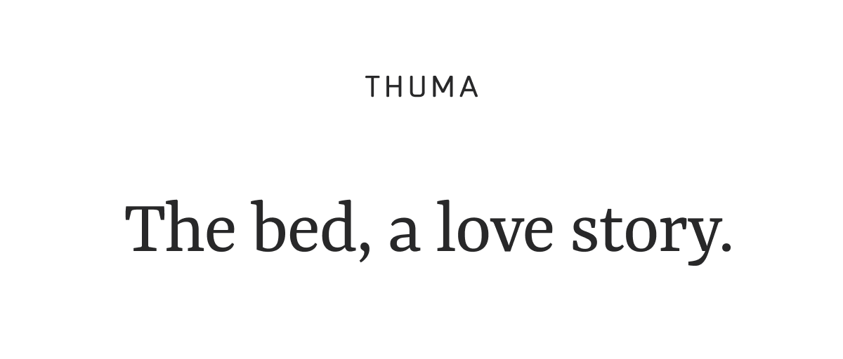 The bed, a love story.