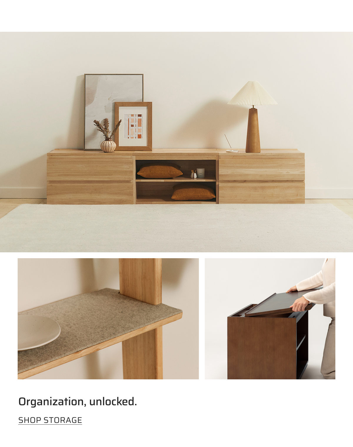 Organization, unlocked. Shop storage.