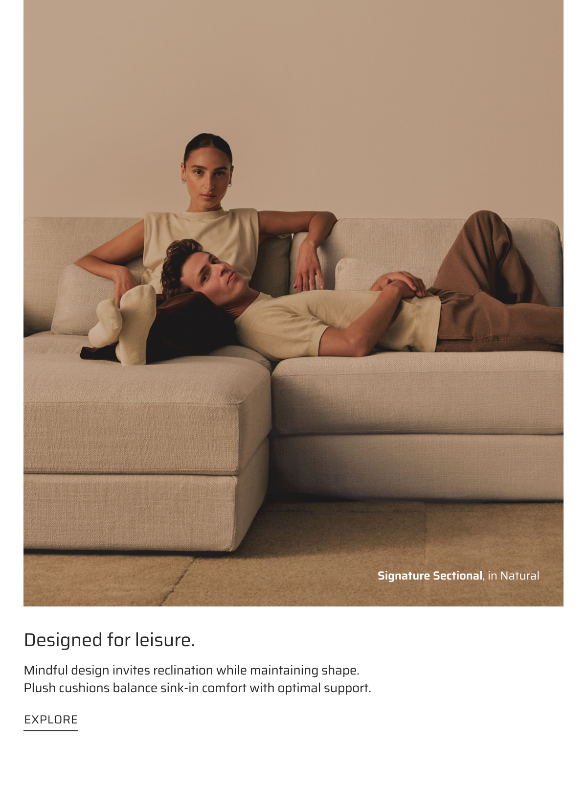 Designed for leisure.