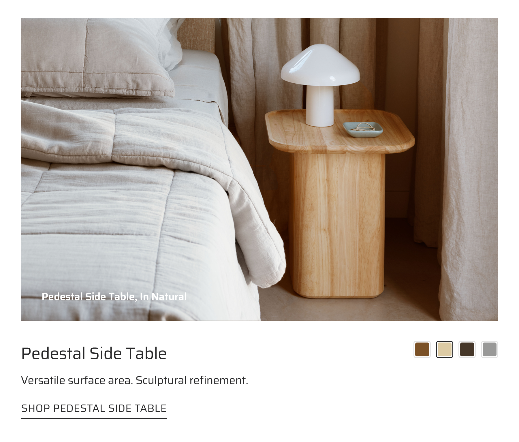 Pedestal Side Table