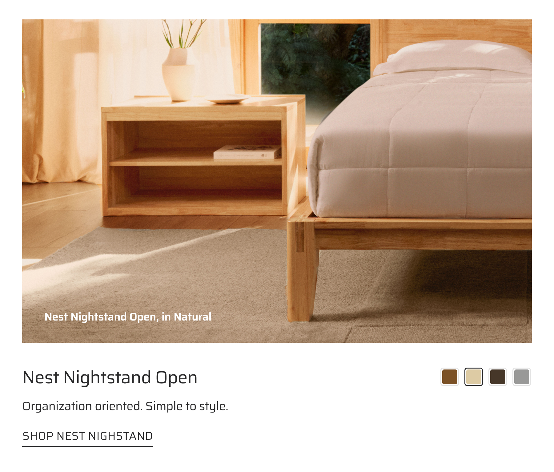 Nest Nightstand Open