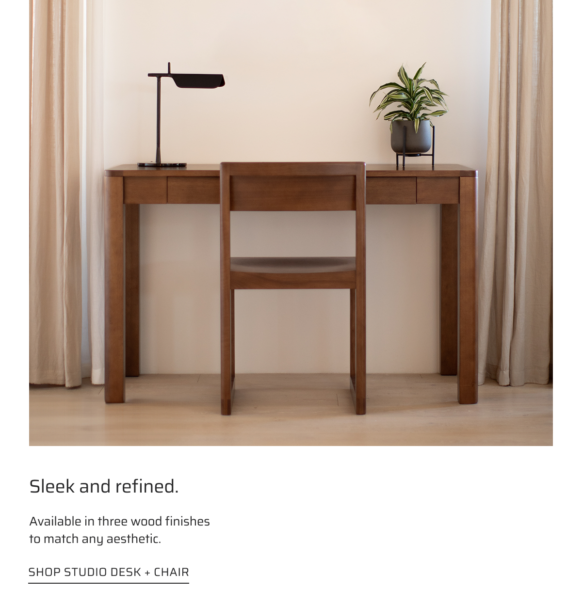 Sleek and refined.