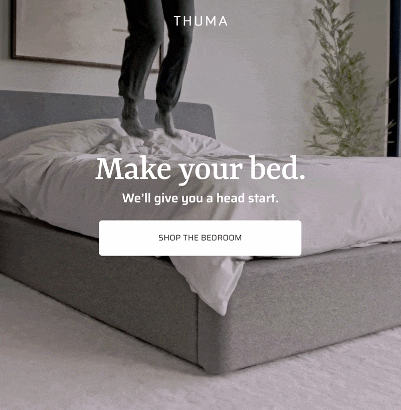 Make your bed. Shop the bedroom