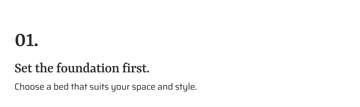 Set the foundation first.